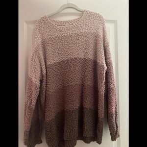 Brown Color Block Sweater